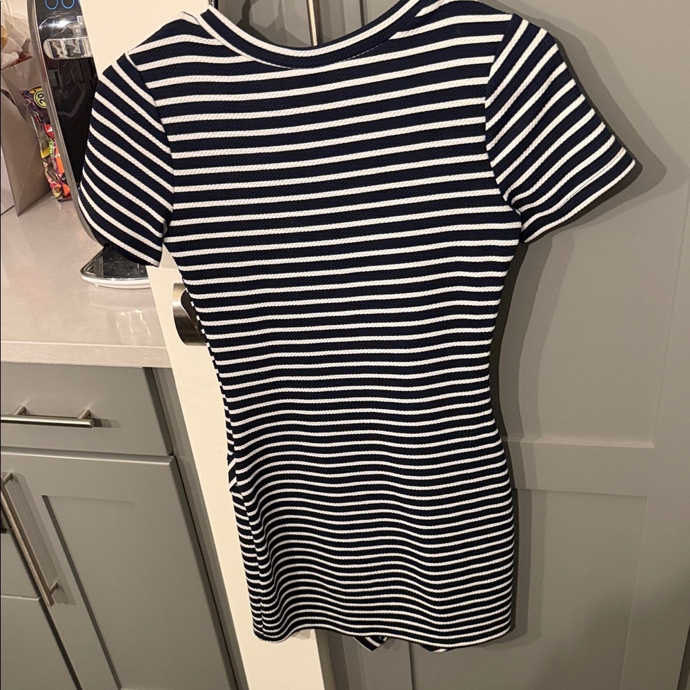 Twik Navy and White Striped Top - Picture 3 of 4